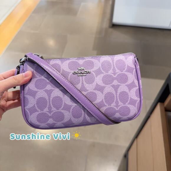 NWT Coach Nolita 19 In Signature Canvas CW426 Silver/Iris